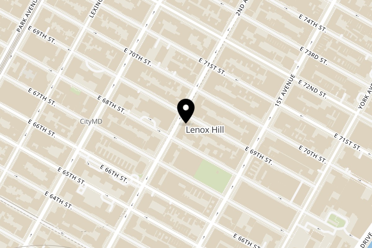Map showing the location of Häagen-Dazs on 1306 2nd Ave in New York